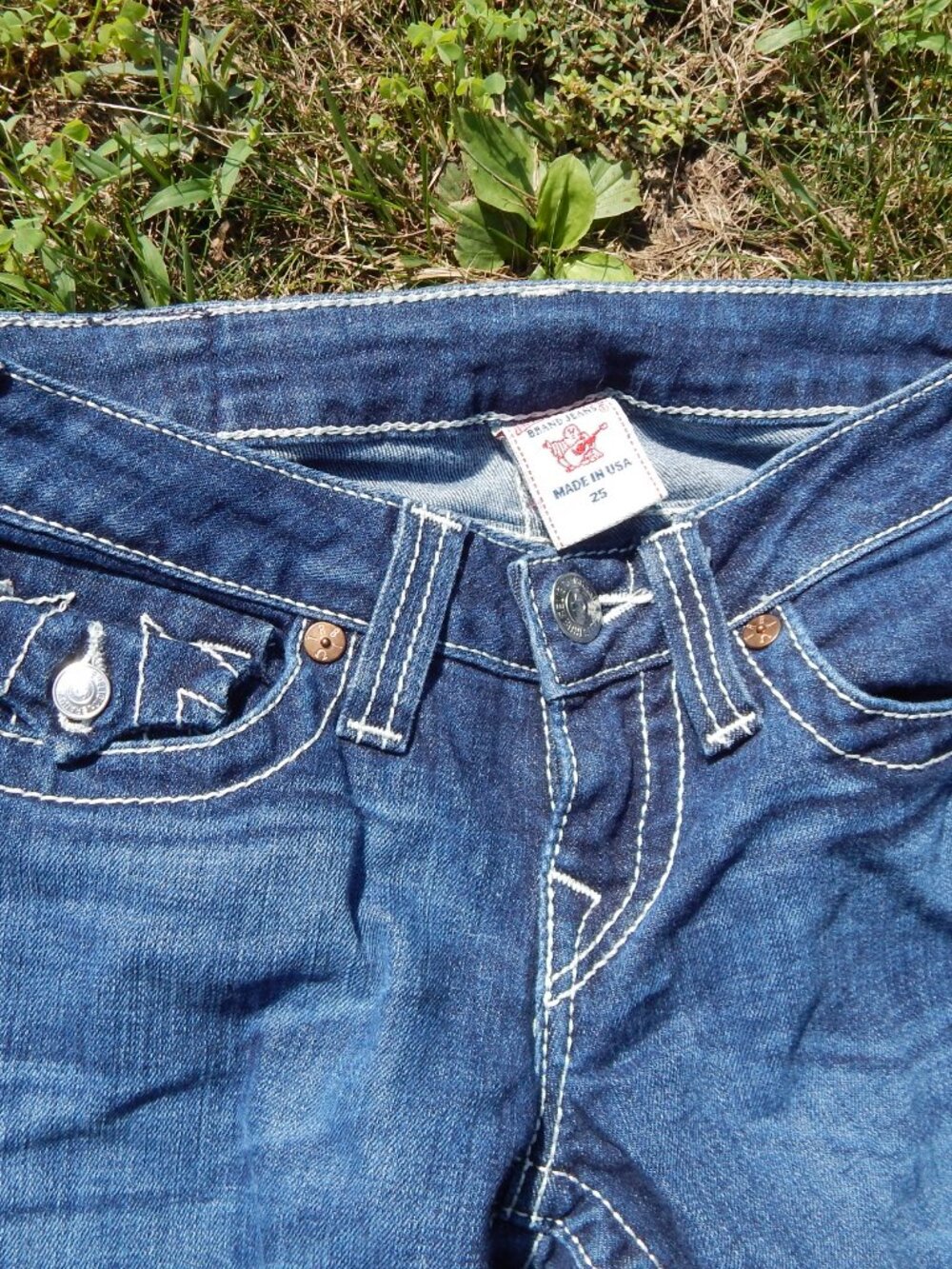 True Religion Women's Straight Leg Jeans - Dark Blue - Picture 3 of 4